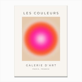 Les Couleurs | 12 - Orange And Pink Gradient Aura Canvas Print