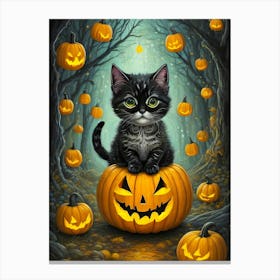 Halloween Cat Canvas Print