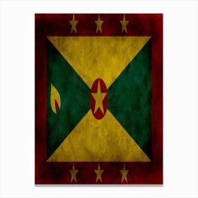 Grenada Flag Texture Canvas Print
