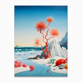 "Ocean's Tapestry: Swirling Seaweed Symphony" Canvas Print