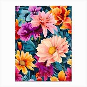 Seamless Floral Pattern 53 Canvas Print