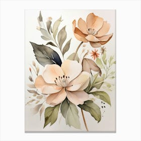 Watercolor Flowers 7 Canvas Print