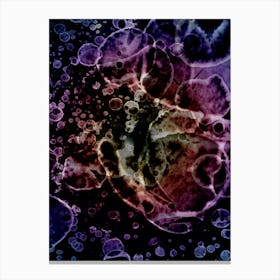 Alcohol Ink Abstraction Mysterious Purple 1 Canvas Print