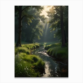 Sunrise In The Forest Canvas Print