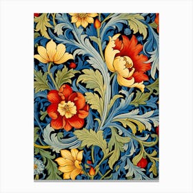 William Morris Floral Wallpaper 4 Canvas Print