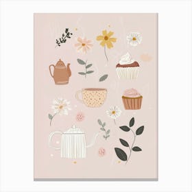 Tea and cake Canvas Print