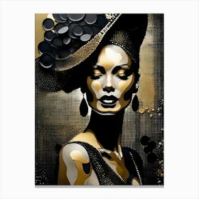 Gold And Black 4 Canvas Print