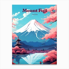 Mount Fuji Japan Spring Travel Art Canvas Print