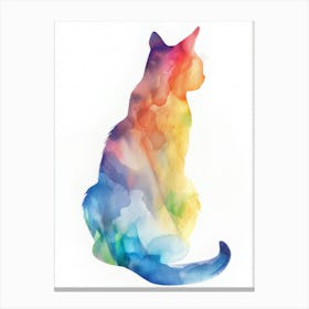 Rainbow Cat Canvas Print