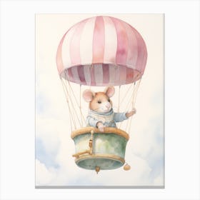 Baby Rat 1 In A Hot Air Balloon Canvas Print