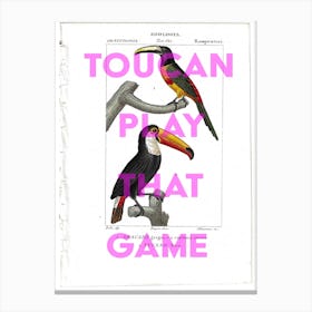 Toucan Play That Game Vintage Canvas Print