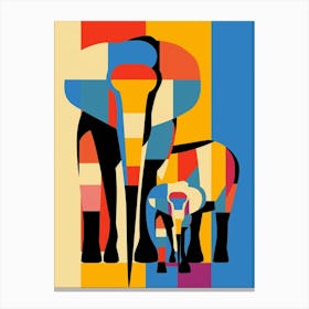 Elephant Abstract Pop Art 11 Canvas Print