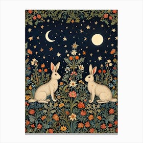 William Morris Rabbits In The Moonlight 1 Canvas Print