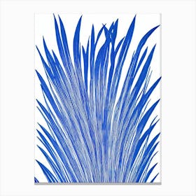 Asparagus Fern Stencil Style Plant Canvas Print