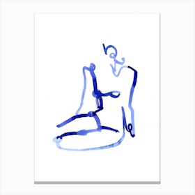 Blue Woman 10 Canvas Print