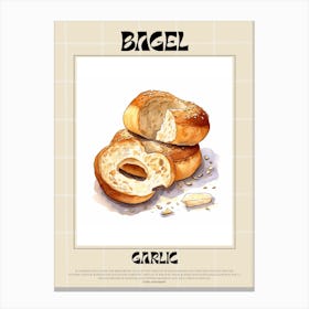 Garlic Bagel 7 Canvas Print