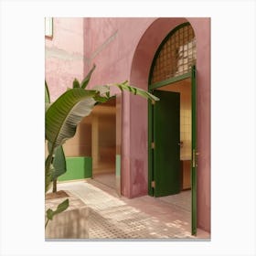 Pink Building 2 Canvas Print