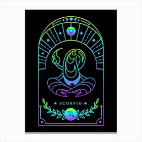 Astrology Scorpio Zodiac Canvas Print