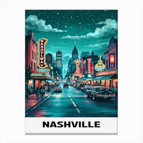 Nashville Night Canvas Print