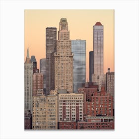 New York United States Travel Illustration 6 Canvas Print