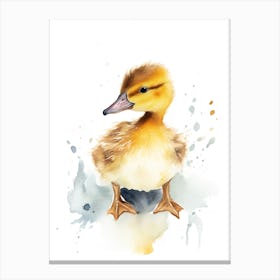 Baby Duckling Watercolour Nursery 3 Canvas Print