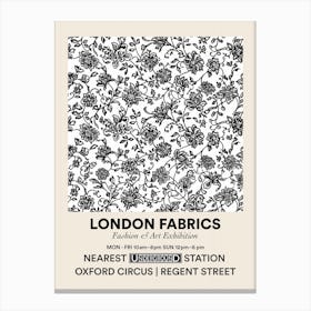 Poster Fern Frost Bloom London Fabrics Floral Pattern 3 Canvas Print