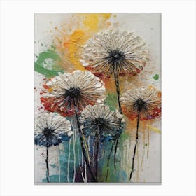 dandelion plant painting 4 Canvas Print