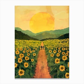 Sunflower Plantation Canvas Print