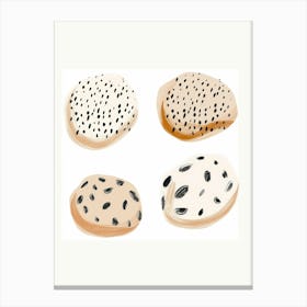 Black And White Polka Dots Canvas Print