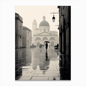 Dubrovnik, Croatia, Mediterranean Black And White Photography Analogue 3 Canvas Print