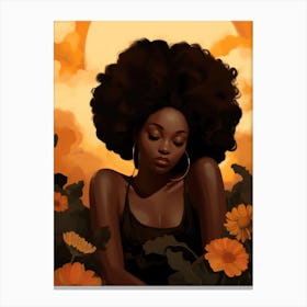 Afro Girl 5 Canvas Print