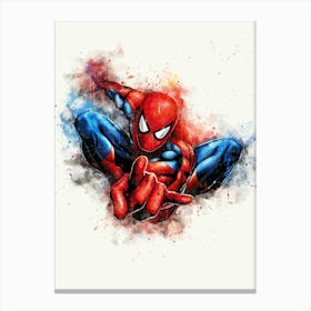 spiderman watercolor Canvas Print