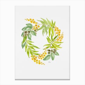 Wattle Wreath Canvas Print