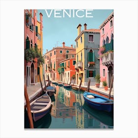 Colourful Italy travel poster Venice Canvas Print