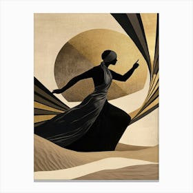 Woman In The Desert Canvas Print