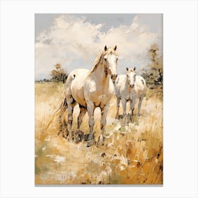 Horses Painting In Buenos Aires Province, Argentina 1 Canvas Print