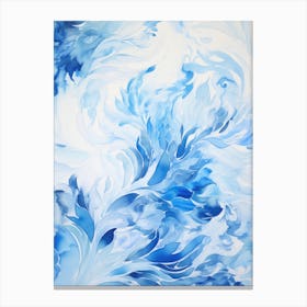 Blue And White Abstract Painting 2 Canvas Print