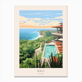 Bali, Indonesia Midcentury Modern Pool Poster Canvas Print