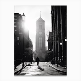 Boston, Black And White Analogue Photograph 4 Canvas Print
