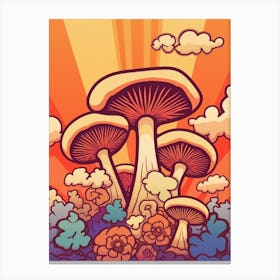 Retro Mushrooms 6 Canvas Print