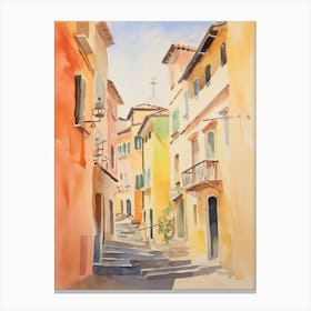 Reggio Emilia, Italy Watercolour Streets 4 Canvas Print