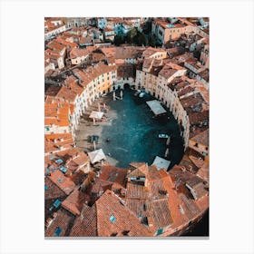 Lucca historical city center from above | Tuscany Italy travel Canvas Print
