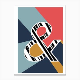 And Ampersand Geometric Font Canvas Print