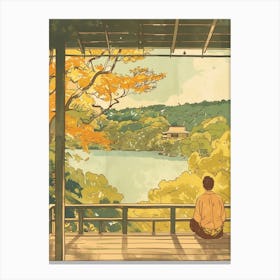 Uji Japan 3 Retro Illustration Canvas Print