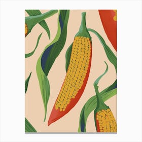 Abstract Corn Pattern Illustration 2 Canvas Print
