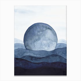 Blue Moon Landscape Canvas Print
