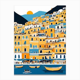 Summer In Positano Painting (3) Canvas Print