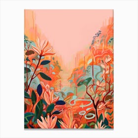 Boho Wildflower Painting Honeysuckle 1 Canvas Print