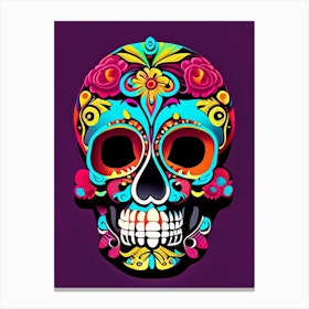 Dead Inspired Skull 2 Pop Art Canvas Print