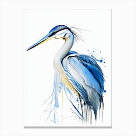 Great Blue Heron Impressionistic 2 Canvas Print